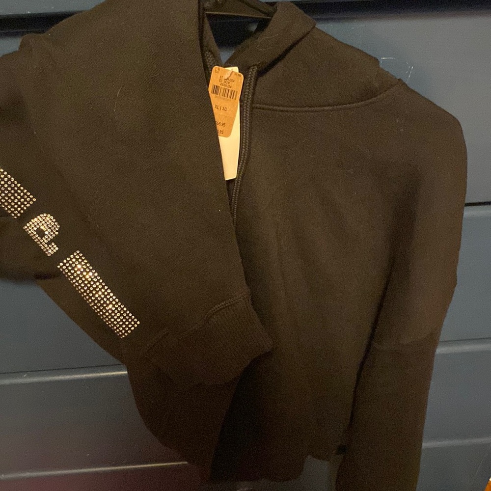 Black new w tags VS crop bling hoodie